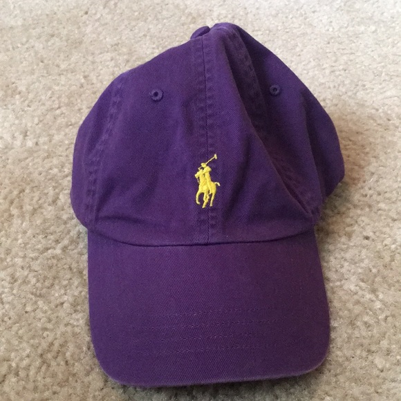 purple polo cap